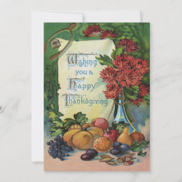 Blommor för vas för thanksgivingWishbonefrukt Julkort