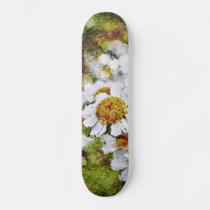 Blommor för vit Daisy - Målningsbildskateboard Skateboard Bräda 21,5 Cm