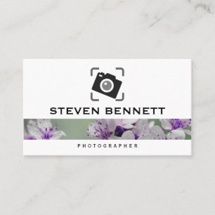 Blommor Fotografikameraikon Visitkort