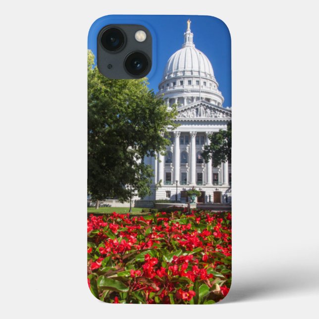 Blommor framför statens Capitoliumbyggnad (Baksida)