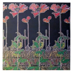 Blommor från Art nouveau Stil, Mucha Kakelplatta