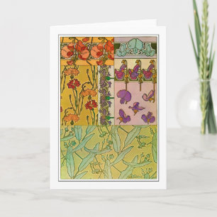 Blommor från Art nouveau Stil, Mucha Kort