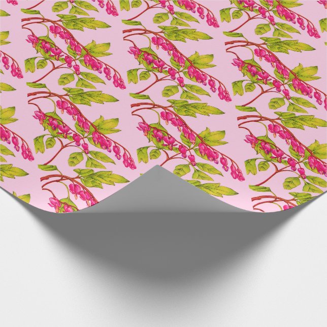 blommor från blödarhjärtan presentpapper (Hörn)