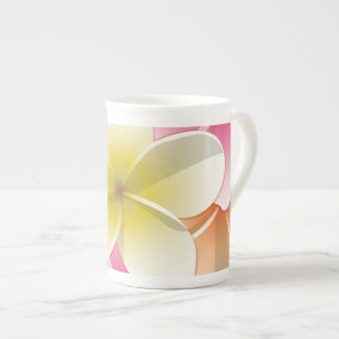 Blommor från Bright Frangipani/Plumeria Benporslin Mugg