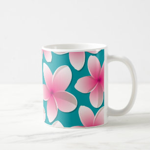 Blommor från Bright Frangipani/Plumeria Kaffemugg