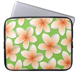 Blommor från Bright Frangipani/Plumeria Laptop Fodral