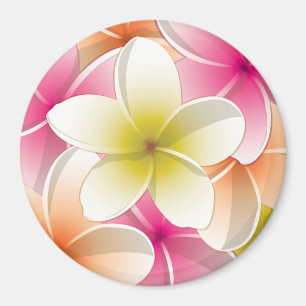Blommor från Bright Frangipani/Plumeria Magnet