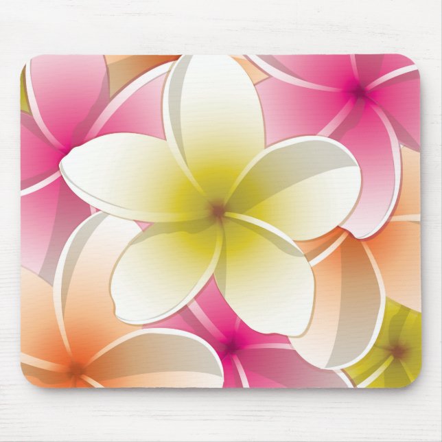 Blommor från Bright Frangipani/Plumeria Musmatta (Framsidan)
