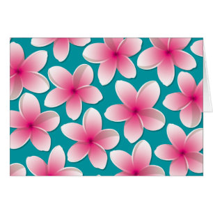 Blommor från Bright Frangipani/Plumeria OBS Kort