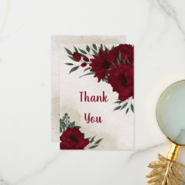 Blommor från Burgundy greenery Tack Kort