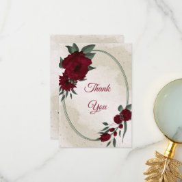 Blommor från Burgundy greenery Tack Kort