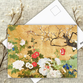 Blommor från de fyra årstiderna, Saito Ippo, Asian Vykort