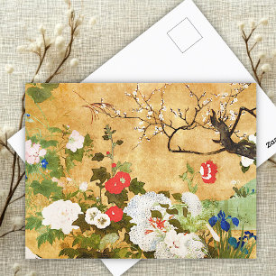 Blommor från de fyra årstiderna, Saito Ippo, Asian Vykort