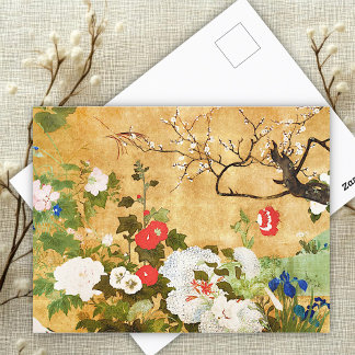 Blommor från de fyra årstiderna, Saito Ippo, Asian Vykort