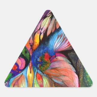 Blommor från drömland triangelformat klistermärke