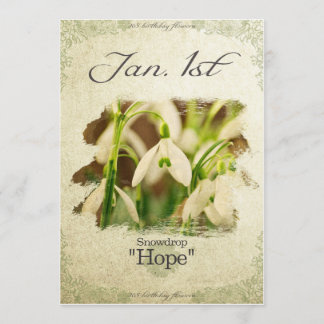 Blommor från födelsedagen den 1 januari kort