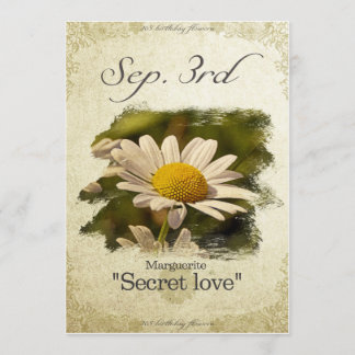 Blommor från födelsedagen den 3 september kort