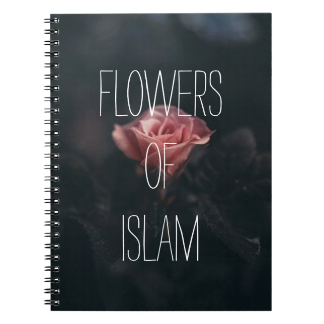 blommor från islam notebook muslimah islamic gift anteckningsbok (Framsidan)