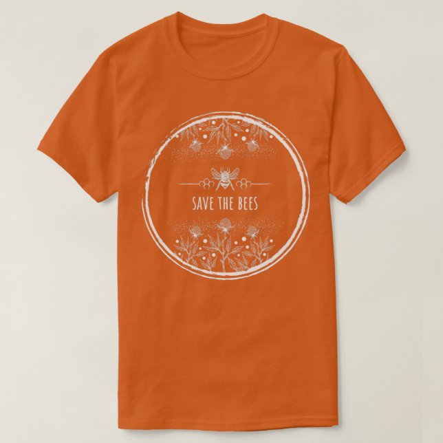Blommor från klöver med spara av bina t shirt (Design framsida)