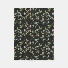 Blommor från klöver skriver ut land house fleecefilt