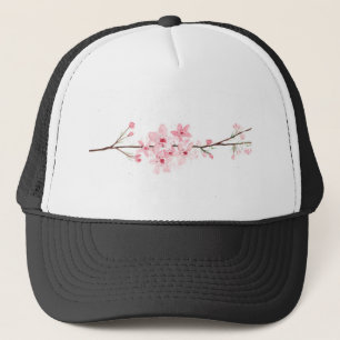 Blommor från körsbärsblommor blommar keps