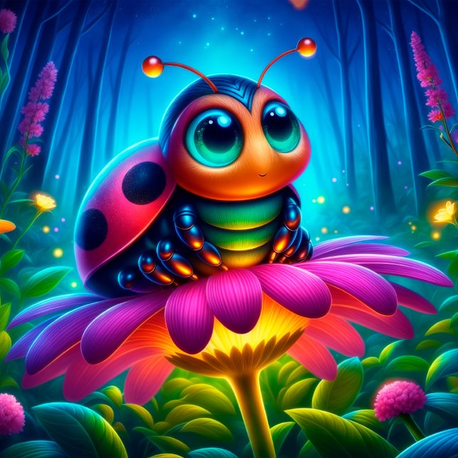 Blommor från Ladybird kryp, nybevuxen magi Poster (Skapare uppladdad)
