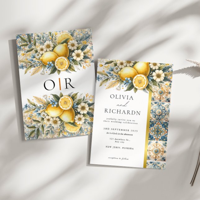 Blommor från Medelhavsregionen (italiensk Positano Inbjudningar (Skapare uppladdad)