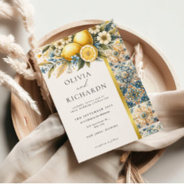 Blommor från Medelhavsregionen (italiensk Positano Inbjudningar