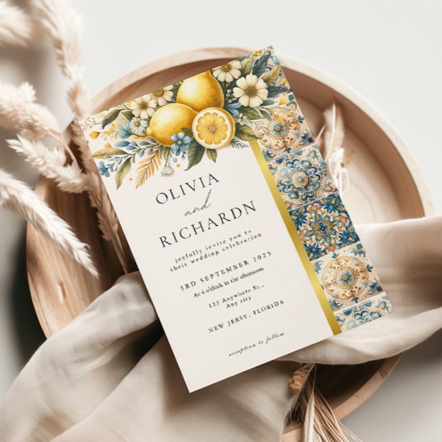 Blommor från Medelhavsregionen (italiensk Positano Inbjudningar (Skapare uppladdad)
