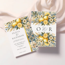Blommor från Medelhavsregionen (italiensk Positano Inbjudningar