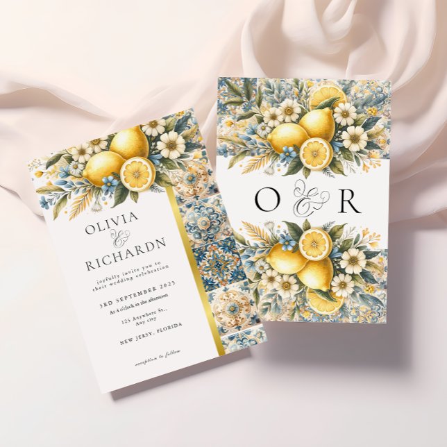 Blommor från Medelhavsregionen (italiensk Positano Inbjudningar (Skapare uppladdad)