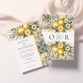 Blommor från Medelhavsregionen (italiensk Positano Inbjudningar