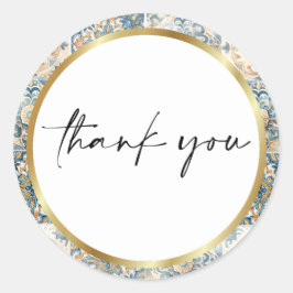 Blommor från Medelhavsregionen (italiensk Positano Runt Klistermärke