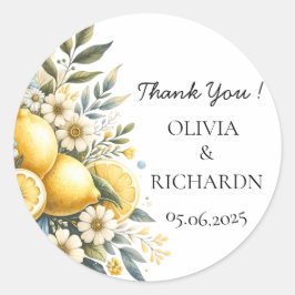 Blommor från Medelhavsregionen (italiensk Positano Runt Klistermärke