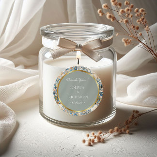 Blommor från Medelhavsregionen (italiensk Positano Runt Klistermärke