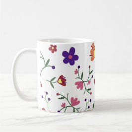 Blommor från mönster kaffemugg