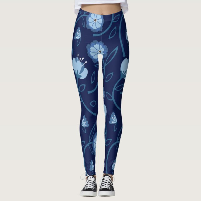 Blommor från mönster leggings (Framsida)