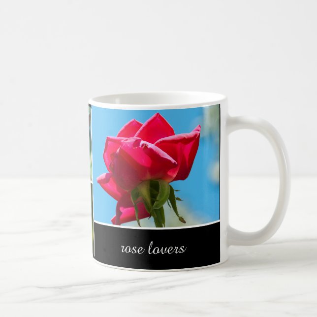 Blommor från ro - personlig kaffemugg (Höger)