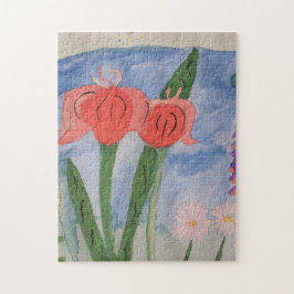 Blommor från Sjö-pussel Pussel