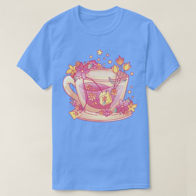 Blommor från Tea tekopp T Shirt (Design framsida)