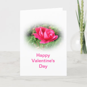 Blommor från vild rosa ros, Alla hjärtans dag Helgkort