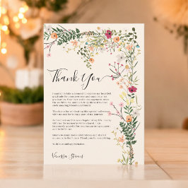 Blommor från vilden vår studenten tack kort