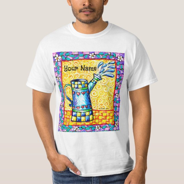 Blommor från Watercan Hearts T Shirt (Framsida)