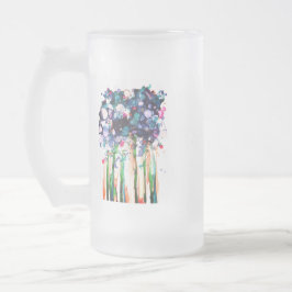 Blommor Frostat Ölglas