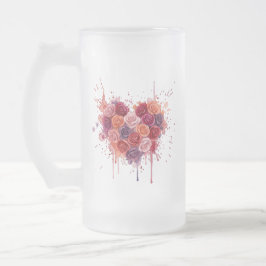 Blommor Frostat Ölglas