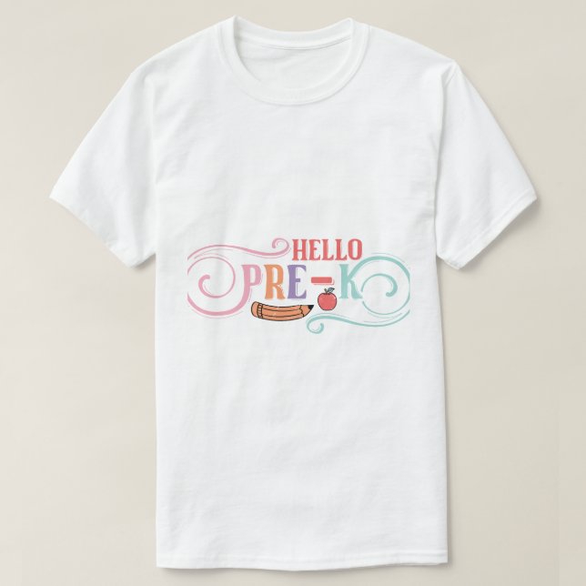 Blommor Fyllda och Kontur T Shirt (Design framsida)