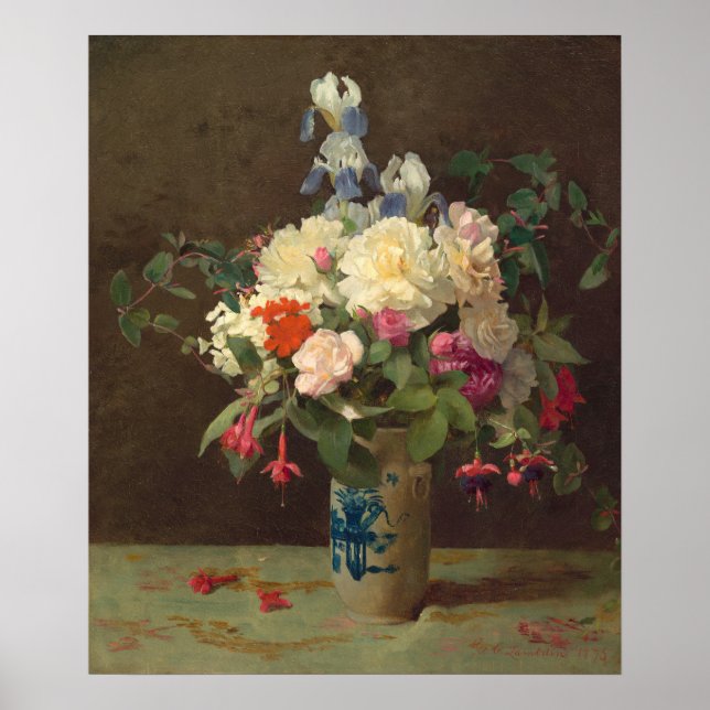 Blommor - George Cochran Lambdin Fine Art Poster (Framsidan)