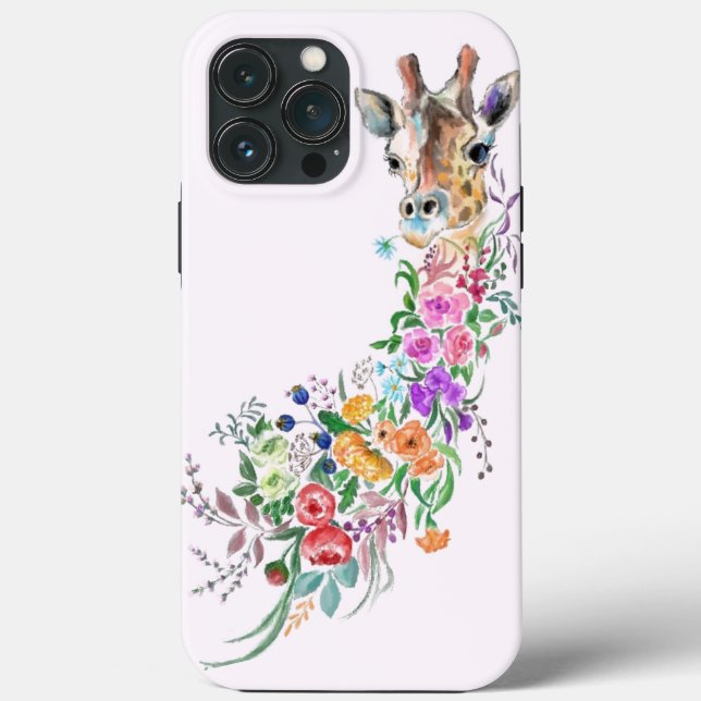 Blommor Giraffe iphone case (Baksida)