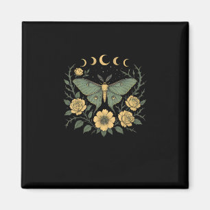 Blommor Goblincore Moth och Butterfly Cottagecore Magnet