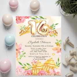 Blommor Godis Diamanter Sweet 16 Inbjudningar
